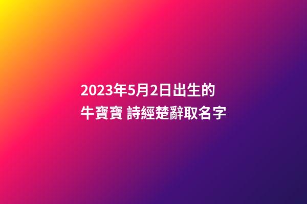 2023年5月2日出生的牛寶寶 詩經楚辭取名字